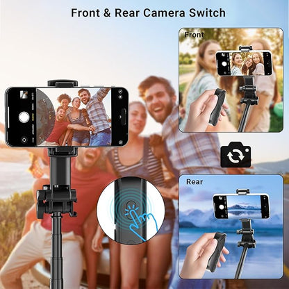 Wireless Camera Remote Control with Zoom for iPhone & Android, Versatile Shutter with Front/Rear Camera Switch for Photo & Video, Smartphone Remote Clicker for TikTok