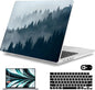 Mektron Case for MacBook Pro 16" M4 A3403 A3186 M3 A2991 M2 A2780 M1 A2485 (2021/2023/2024) Pro/Max with Touch ID, Hard Shell Plastic Laptop Cover Keyboard Cover Screen Protector, Misty Forest C132