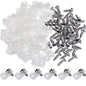 Hicarer 50 Pack R Type Cable Clip Wire Clamp, 1/2 Inch, White