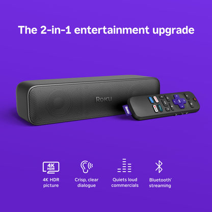 Roku Streambar SE, 4K Soundbar with Built-in Streaming Device