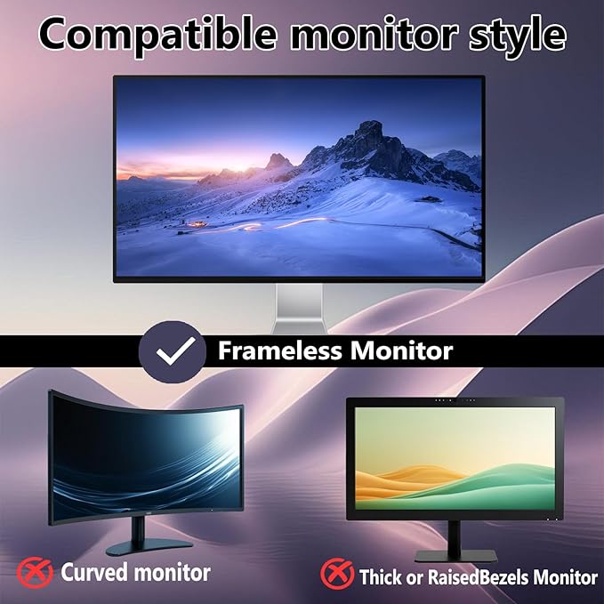 Magnetic Computer Privacy Screen Shield 23 Inch for Frameless Monitor Thin Bezel 16:9 Widescreen, Hanging Removable Anti Blue Light Privacy Filter Protector Eye Protection