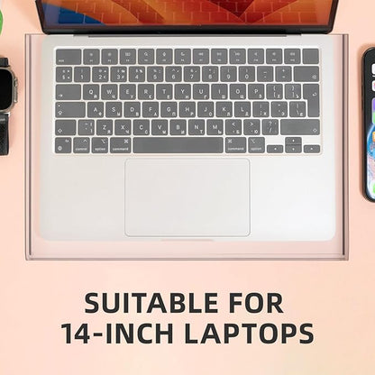 DOITOOL Clear Acrylic Keyboard Cover Protector, 14 in Laptop Keyboard Cover Mechanical Laptop Protector Cats from Touching Keyboard,13.8x9.8x0.6in