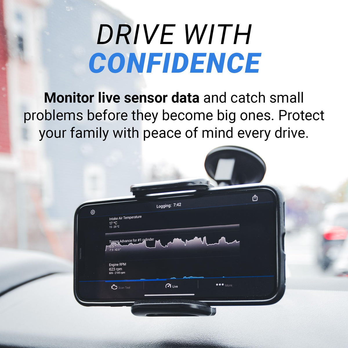 BlueDriver OBD2 Scanner Bluetooth, No Subscription, ABS SRS TPMS