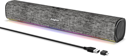 SOULION Computer Speakers for Desktop Monitor USB Plug & Play PC Soundbar