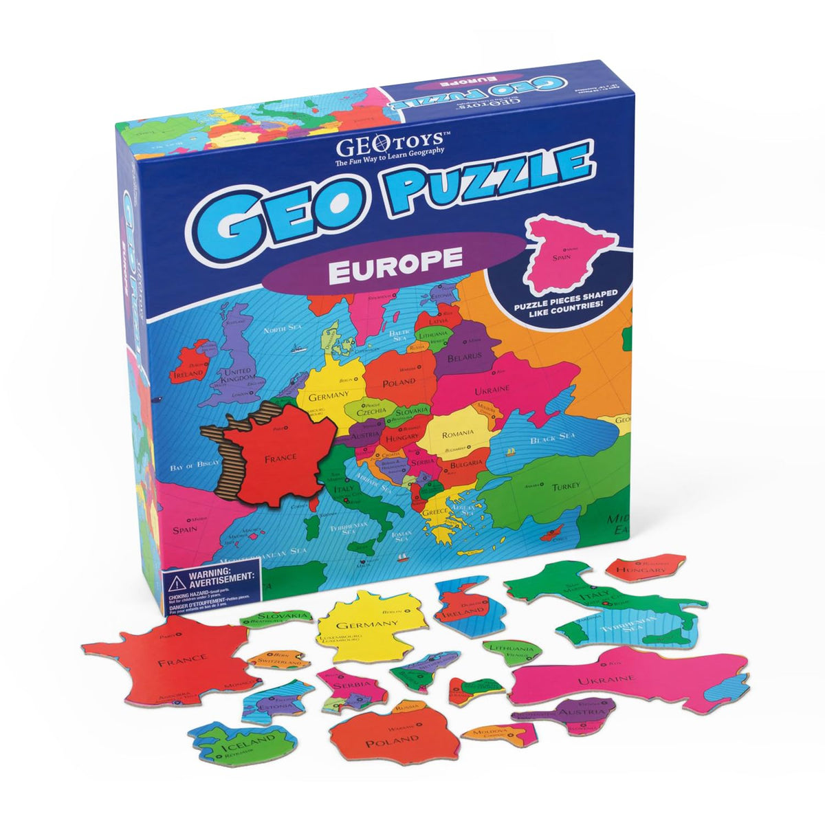 GeoPuzzle Africa & Middle East Jigsaw Puzzles, 65 Pc Puzzle for Kids