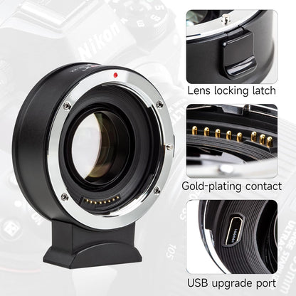 VILTROX EF-Z2 Auto Focus Lens Adapter 0.71x Reducer Speedbooster Lens Converter Compatible with Canon EF Mount Lens to Nikon Z Mount Mirrorless Cameras Z5 Z6 Z6II Z7 Z7II Z50 Zfc