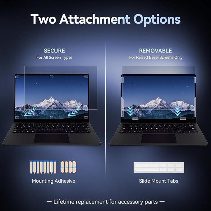 Laptop Privacy Screen 15.6 Inch Compatible with HP/Dell/Acer/Samsung/Asus/Lenovo/Toshiba,16:9 Aspect Removable Anti Glare Blue Light Filter Protector, 15.6 in Laptop Privacy Screen Shield