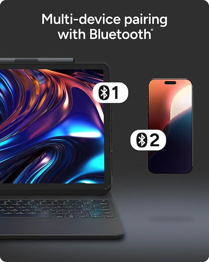 ZAGG Pro Keys 2 iPad Pro 13 (M4) Keyboard Case - Wireless Keyboard & Detachable Folio Case | Laptop-Style Backlit Keys, Multi-Pairing Bluetooth, 6.6 ft Drop Protection