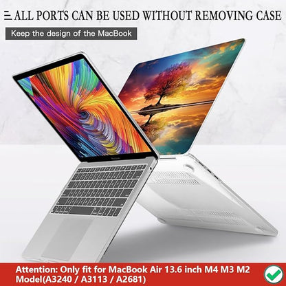 CISSOOK Compatible with MacBook Air 13.6 inch Case 2025 2024 2023 2022 Release Model A3240 A3113 A2681, Protective Plastic Hard Shell Case Cover for MacBook Air 13 inch M2 M3 M4, Tree Landscape
