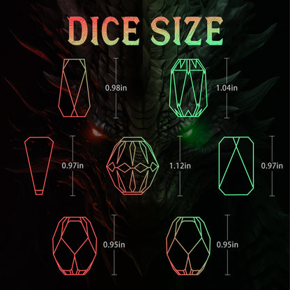 FONVGOGO Metal DND Dice Set for Dungeons and Dragon Dice Collector Gift RPG