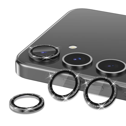 Avocase for Samsung Galaxy S25 Plus Camera Lens Protector, Electroplated Matte Back with 9H Tempered Glass Lens Protector, [Strong Adsorption] [Case-Friendly] Metal Ring HD Clear Lens Cover,BlackShiny