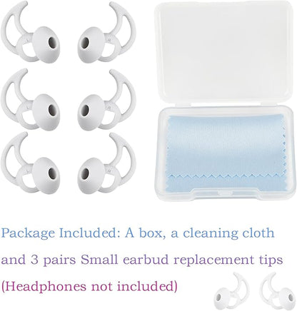 Medium Earbud Replacement Tips Silicone Ear Bud Tips Compatible with Bose Quietcomfort and Sport Headphone Ear Tips Earbud Cap 3 Pairs S M L