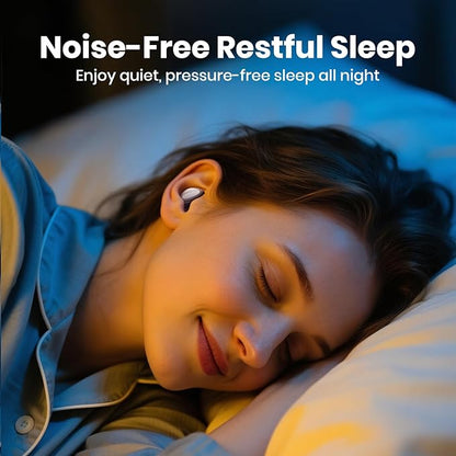 Ear Plugs for Sleeping Noise Cancelling, 45dB Reusable Silicone Ear Plugs for Concert, 8 Tips Earplugs for Noise Reduction, Hearing Protection Earplugs for Sleep, Concert, Snoring, Work, Black