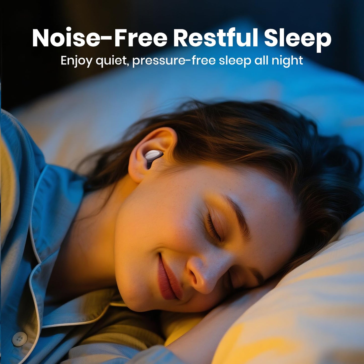 Ear Plugs for Sleeping Noise Cancelling, Reusable Silicone Ear Plugs for Noise Reduction with 8 Ear Tips, Earplugs for Sleep (Black, One Size)