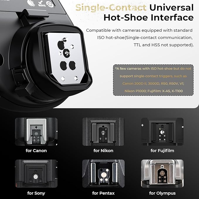 AODELAN Wireless Flash Trigger Compatible with Profoto Air1 and Air2, for Canon, for Sony, for Nikon, for Olympus,for Fujifilm Cameras 650FT Remote Control 100 Channels 6 Groups,Replaces Connect Pro