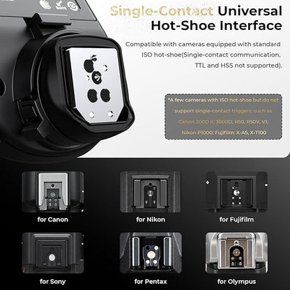 AODELAN Wireless Flash Trigger Compatible with Profoto Air1 and Air2, for Canon, for Sony, for Nikon, for Olympus,for Fujifilm Cameras 650FT Remote Control 100 Channels 6 Groups,Replaces Connect Pro