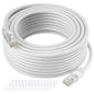 Cat5e Ethernet Cable 25 FT, Long Cat 5e Internet Cable, White Snagless Patch Cord, Flexible, Network, LAN, PoE, Standard RJ45 Connector for PC, Server, Router, Modem, TV, PS5 - with 15 Cable Ties