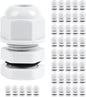 XHF 45 Pcs 1/4 Inch IP68 Strain Relief Nylon Cord Grip NPT Cable Glands Adjustable UL Listed and RoHS Compliant (Grey)