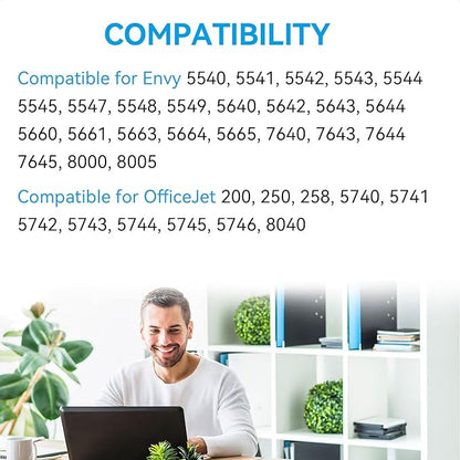 Pitooler 62XL Ink Cartridge Combo Pack Compatible for HP Ink 62 Black Color Compatible for Envy 7640 7645 5660 5665 5642 5540 OfficeJet 8045 8040 5746 5745 250 200 Printer