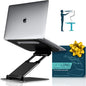 Ergonomic Adjustable Laptop Riser - Fits 10-17 Inch Laptops & MacBooks - Portable Desk Stand