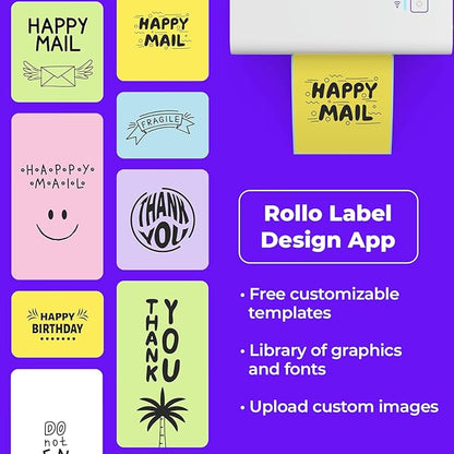 Rollo Wireless Shipping Label Printer - Wi-Fi Thermal Label Printer 4x6 for Shipping Packages - AirPrint from iPhone, iPad, Mac - Supports Windows, Chromebook, Android, Linux