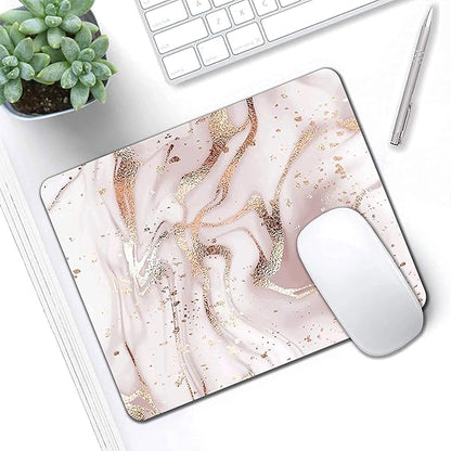 Mouse Pad, Gaming Mouse Pad, Non-Slip Rubber Base Mouse Mat with Designs for Laptop, Computer & Office, 9.5 x 7.9 x 0.12 inches (Marble 1)