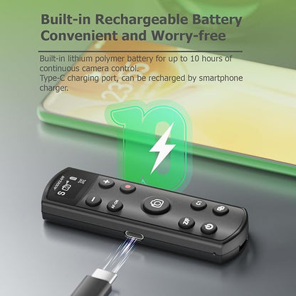 for Sony Camera Wireless Remote Control,Rechargeable Shutter Release with OLED Screen for Sony ZV-1,ZV-E10, A6400, A6700, A7C,A7III,A7IV,RX100 VII, DSC-RX0 II,DSC-RX100 VII, Replace RMT-P1BT