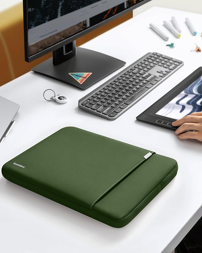 tomtoc 360° Protective Laptop Sleeve for 13.5-14.4 Inch Surface Laptop Studio/6/5/4/3, Surface Book, Water-Resistant Computer Case for Acer Aspire/Swift 14, ASUS Vivobook/Zenbook 14, Jumper EZbook X3