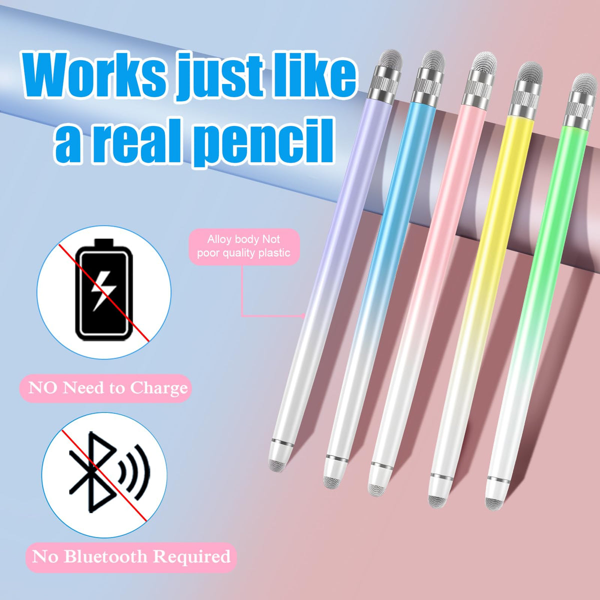 Bopomofo 10PCS Stylus Pen for Touchscreen,High Sensitivity & Precision