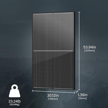 Newpowa Bifacial 200 Watt 12 Volt Solar Panel 10BB Monocrystalline Double-Side 25% High-Efficiency, PV Module Power Charger for RV Marine Boat Farm and Other Off-Grid Applications