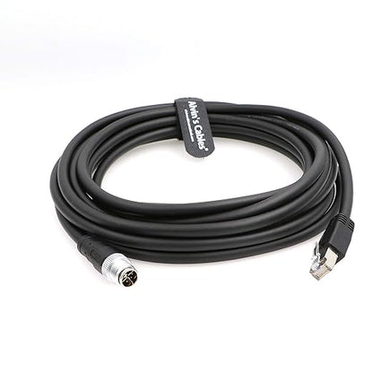 Alvin's Cables Ethernet Cable for Cognex in Sight 8200 8400 Series CCB-84901-2001-05 M12 8 Position X Code to RJ45 16.4ft/5M