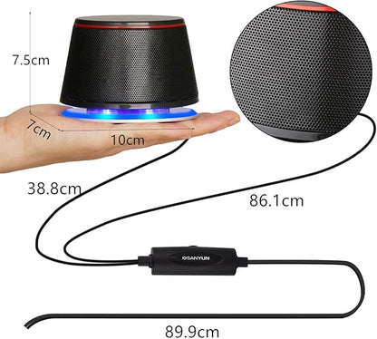 SW102 Computer Speakers, 5Wx2, Deep Bass in Small Body, Stereo 2.0 USB Powered 3.5mm Aux Multimedia Speakers, Built-in Bottom Bass Radiators, PC Laptop Desktop Speakers, Black