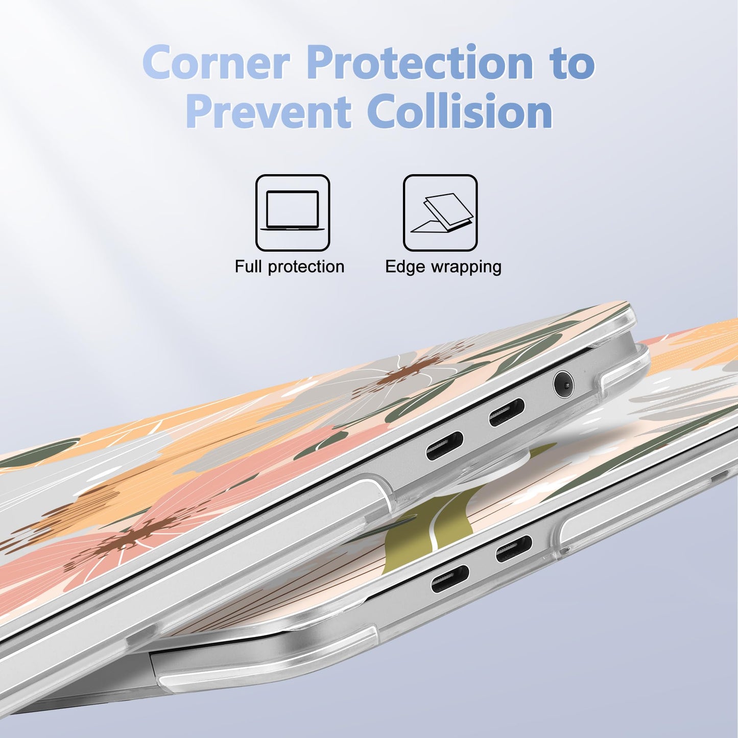 Lepeoac for MacBook Pro 16 inch Case 2019 2020 Release Model A2141, Plastic Hard Shell Cover with Keyboard Cover & Screen Protector for MacBook Pro 16 inch with Touch Bar & Touch ID - Floral P227