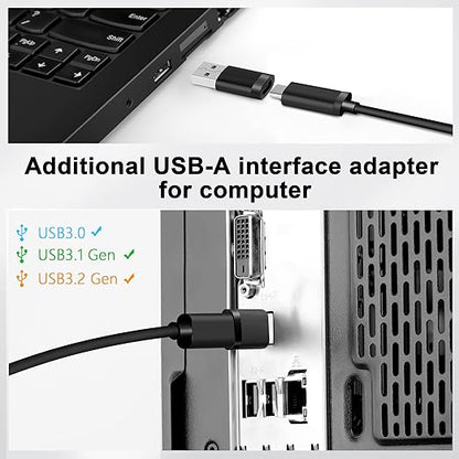Kuject Link Cable 20FT Compatible for Quest 3S/3, Quest 2/Pro, Pico 4, VR Headset Accessories Cable for Rift S/Steam VR Games, USB 3.0 Type C to C High Speed Data Transfer Charging Cord for Gaming PC