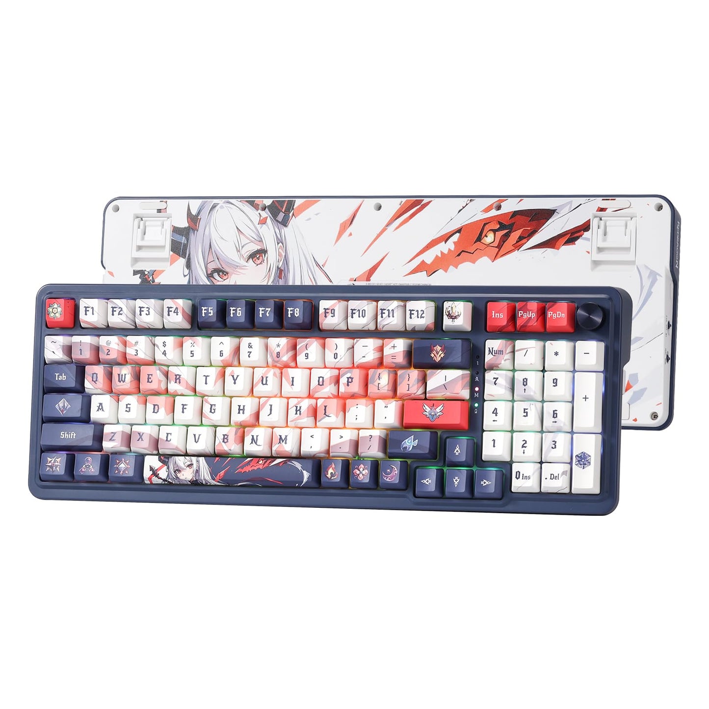 Redragon K686 PRO Wireless RGB Gasket Gaming Keyboard, Dye-Sub Anime Keycap