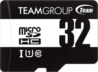 TEAMGROUP Micro 32GB x 10 Pack UHS-I U1 Class 10 SDHC SDXC Read Speed up to 100MB/s High Speed Flash Meomry Card with Adapter for Camera, Surveillance, Full HD Shooting TUSDH32GCL10U66