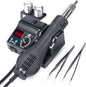 WEP 8858-V Hot Air Rework Station Kit with Compact Size, Integrated Nozzle Holder, 3 Nozzles, 2 Tweezers, Adjustable Temperature& Air Volume, PID Program, °C/°F Conversion and More