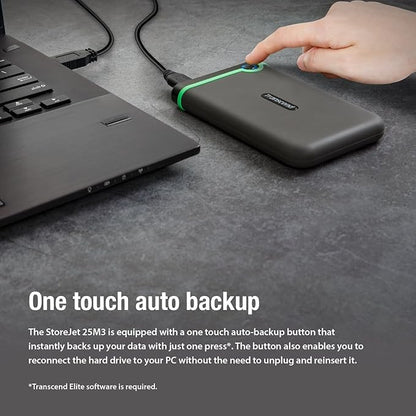 Transcend 2TB USB 3.1 Gen 1 StoreJet 25M3S SJ25M3S Rugged External Hard Drive TS2TSJ25M3S