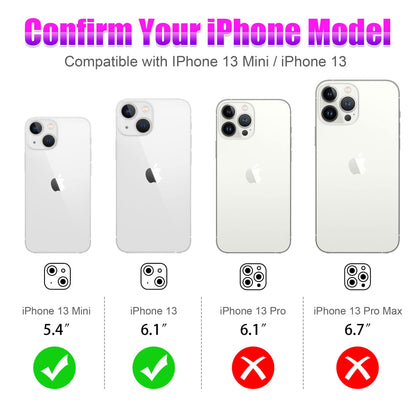 AGVEE 3+3 6 Pack for iPhone 13 & Mini Camera Lens Protector Cover