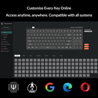 Keychron C3 Pro TKL 80% Wired Mechanical Keyboard, 8K Polling Rate, QMK/VIA Programmable, Hot-Swappable, RGB Backlit Shine-Through Keycaps, Super Brown Switch, for Windows/Mac