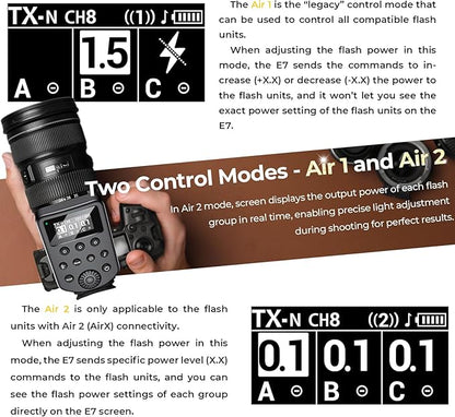 AODELAN Wireless Flash Trigger Compatible with Profoto Air1 and Air2, for Canon, for Sony, for Nikon, for Olympus,for Fujifilm Cameras 650FT Remote Control 100 Channels 6 Groups,Replaces Connect Pro