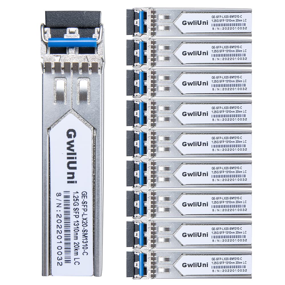 10Pcs Multi-Mode 10G SFP+ Fiber Module Network Transceiver, SR MM850nm 300m, Duplex LC for Switch, Router, Firewall, Network Card, Media Converter etc