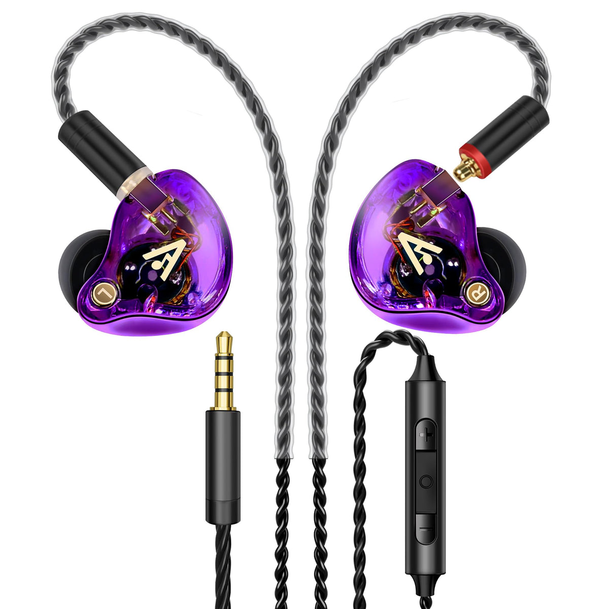 Audiovance Vibes 202 HiFi Wired Earbuds, IEM in-Ear Monitor Headphones
