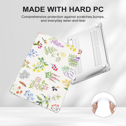iCasso MacBook Air 13 Inch Case M1 2020 A2337 Elegant Floral White