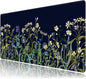 Weeds Flowers Large Mouse Pad,Gaming Keyboard Desk Pad,Extended Mouse Mat Non-Slip Rubber Base with Stitched Edges for Office Game Home XXL 35.4"x15.7"