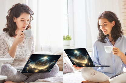Tuiklol for MacBook Pro 14 Inch Case 2026 2025 2024 2023 2022 2021 Release M5/M4/M3/M2/M1 A2442 Pro/Max,Hard Shell Case with Screen Protector for Touch ID, Birth of Galaxy
