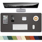 Small Desk Mat,Leather Desk Pad Protector,Desk Mouse pad,Office Desk mat,Laptop Mat for Desk, Non-Slip PU Leather Desk Blotter,Waterproof Desk Writing Pad for Office/Home(31.5"x15.7",Dark Grey)