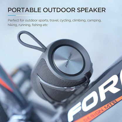 MIATONE QBOX - 16W Bluetooth Speaker IP67 Waterproof Speaker with Deep Bass, Portable Speakers for Beach Camping Accessories, Gifts for Men Fathers Him - Black
