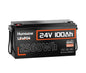HumsiENK 24V 100Ah LiFePO4 Lithium Battery, Built-in 100A BMS with Low-Temp