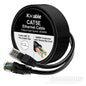 Cat5e Ethernet Cable 50 FT, Long Cat 5e Internet Cable, Yellow Snagless Patch Cord, Flexible, Network, LAN, PoE, Standard RJ45 Connector for PC, Server, Router, Modem, TV, PS5 - with 15 Cable Ties